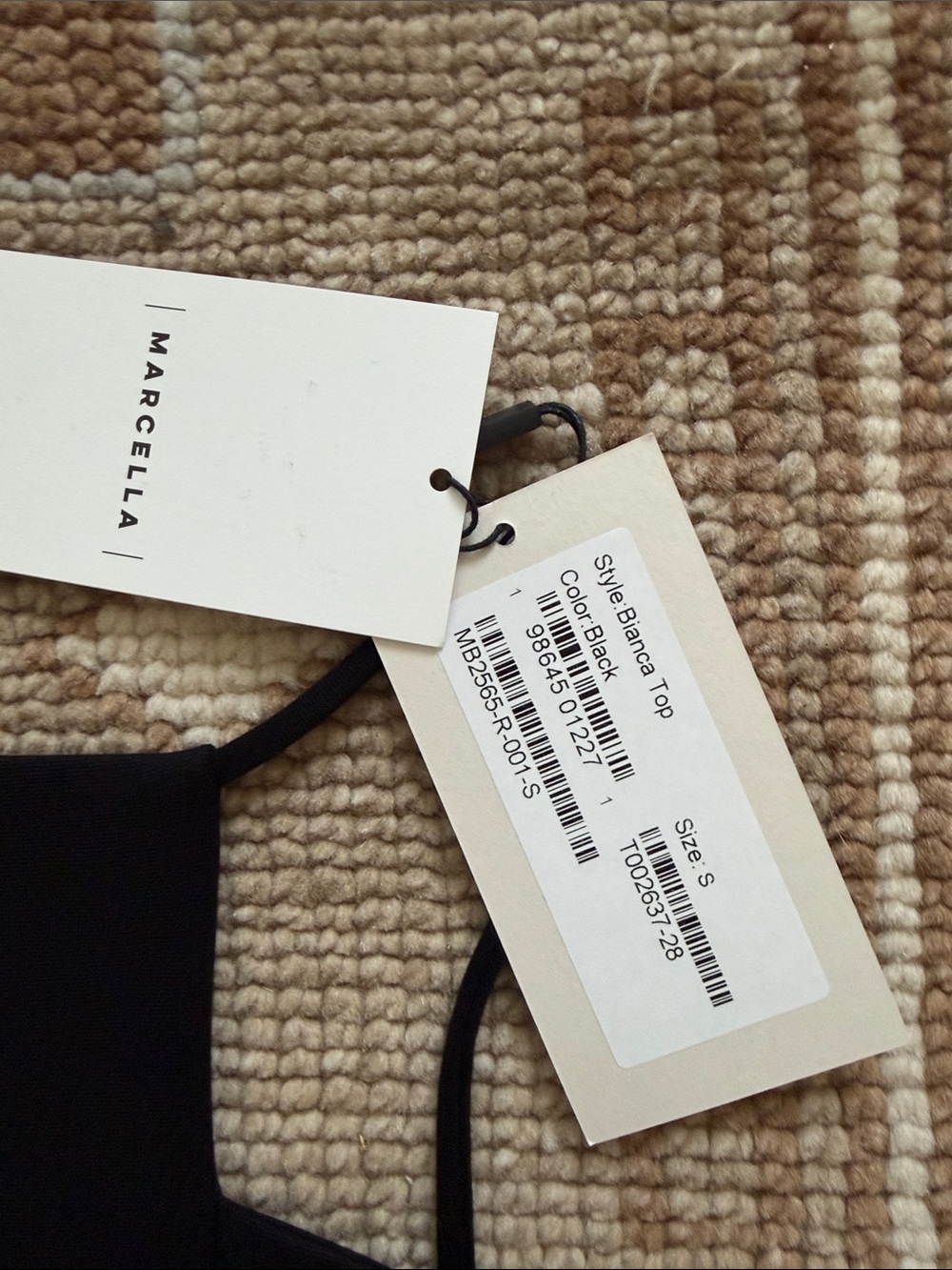 MARCELLA Bianca Black Halter-Neck Top - Picture 2 of 4